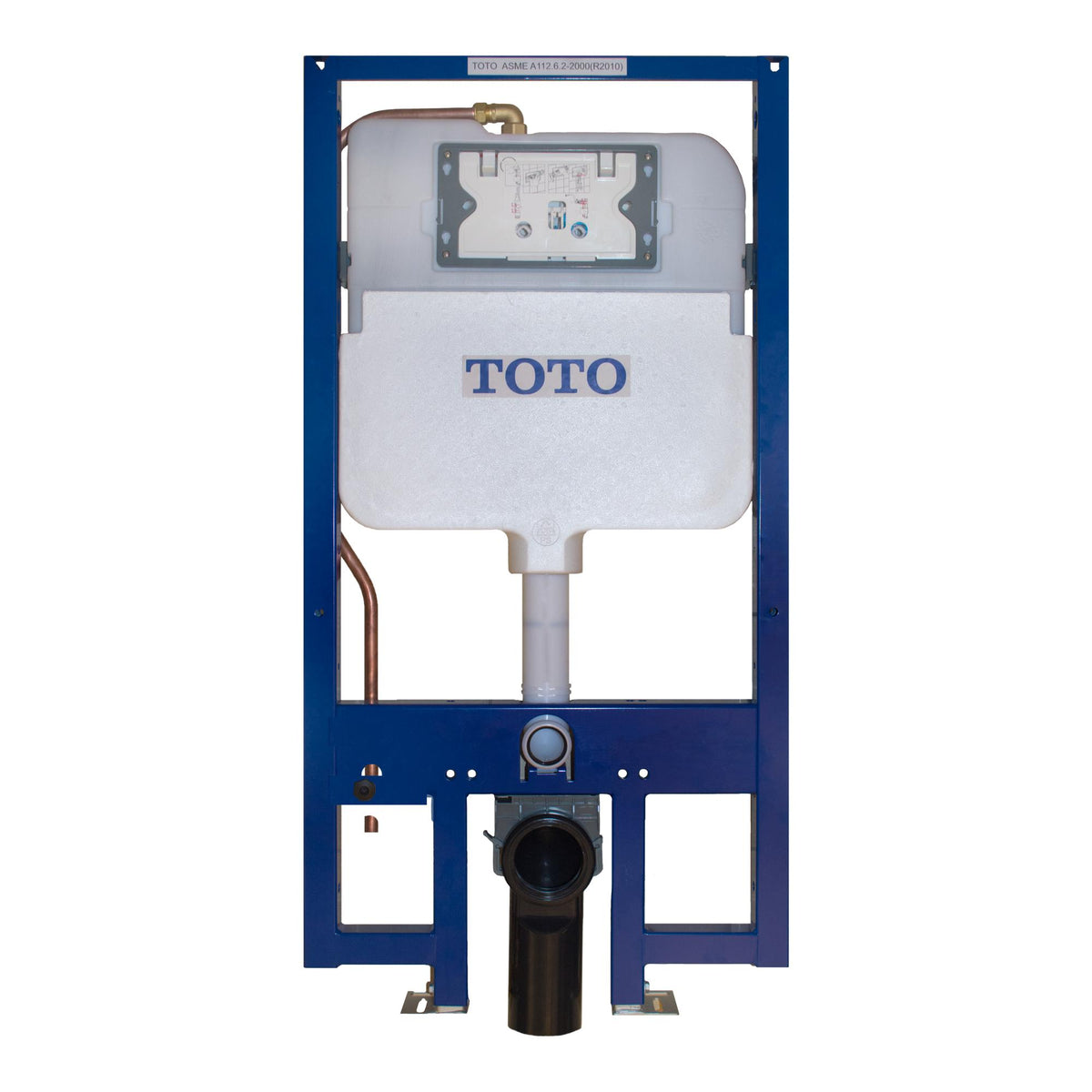 Toto® WT171M High-Efficiency In-Wall Tank Unit With Copper Supply Line, DuoFit®, 1.6 gpf, 3 in Center Hand Lever Flush, Import