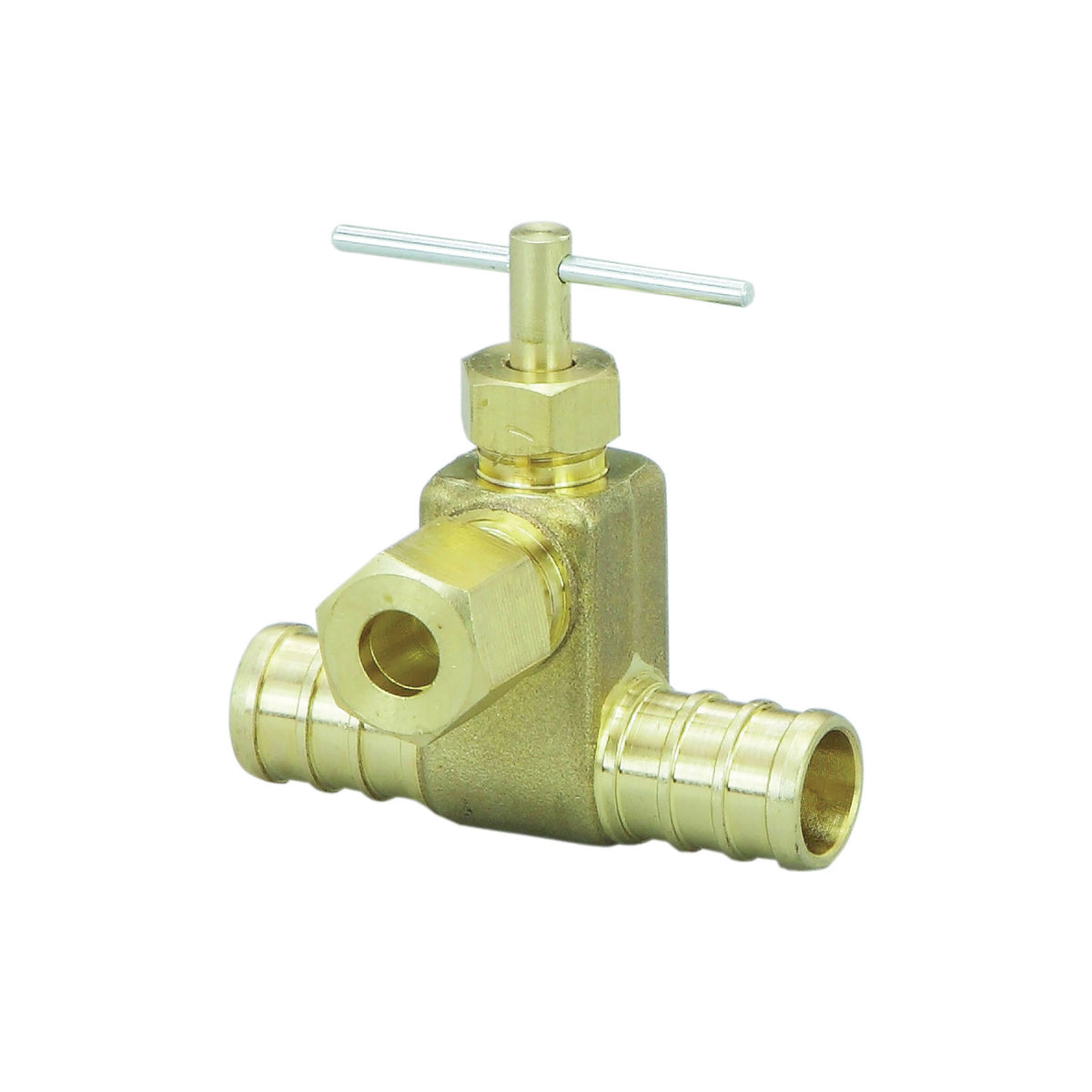 Viega 46521 PureFlow® Tee, 1/2 x 1/2 x 1/8 in Nominal, Crimp x Crimp x CTS End Style, Brass, Import