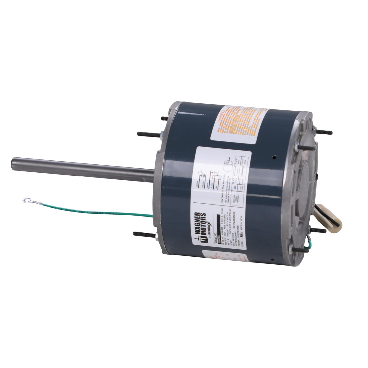 Wagner by Diversitech WG840465 Multi-Horsepower Direct Drive Furnace Blower Motor, 1/3, 1/4, 1/5, 1/6 hp, 208/230 V AC, 60 Hz, 1 ph, 48 Frame, 1075 rpm Speed, Belly Band/Shaft Up/Down Mount