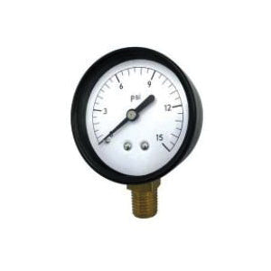 Wal-Rich 1712008 Standard Pressure Gauge, 100 psi Pressure, 1/4 in NPT Connection, 2 in Dia Dial