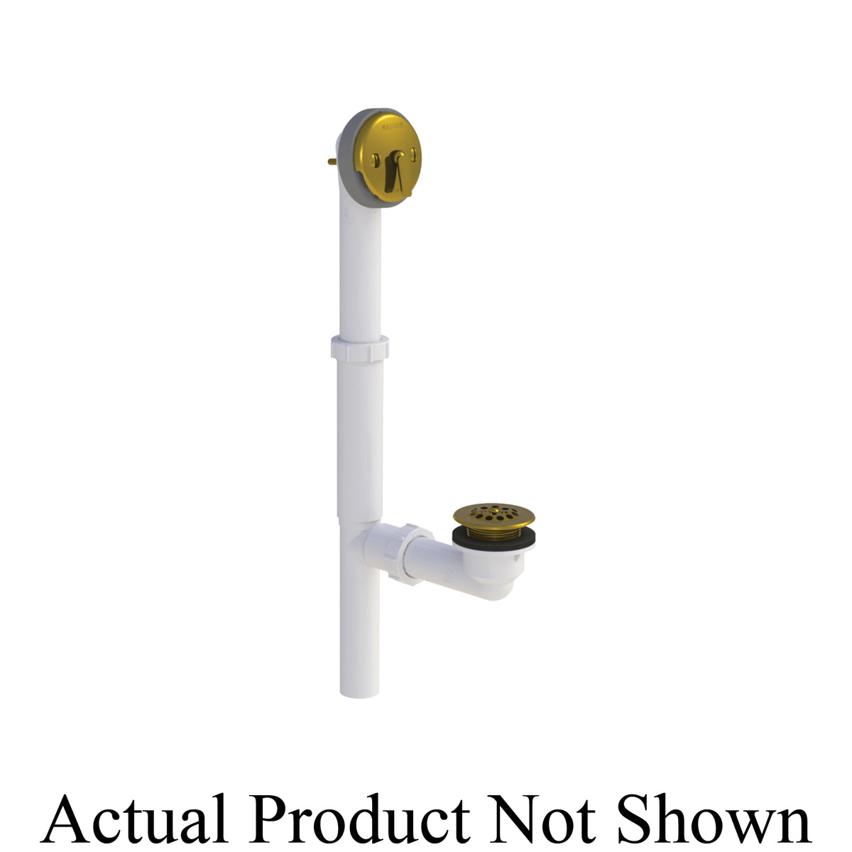 Watco® 550-TL-PVC-BN Slip-Joint Assembly Bath Waste With Brushed Nickel Trip Lever Stopper, PVC, Domestic