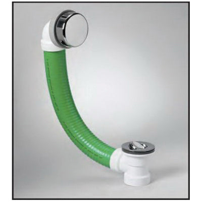Watco® FLEX170-LT-ABS-CP Left Turn Rough-In Bath Waste/Overflow Kit With Strainer Body, ABS, Polished Chrome