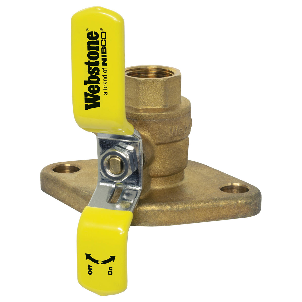 Webstone The Isolator® 40403 4040 Standard Uni-Flange Ball Valve, 3/4 in Nominal, FNPT x Flange End Style, Forged Brass Body, Full Port, PTFE Softgoods, Import