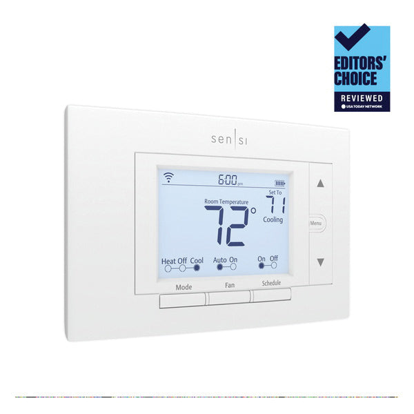 White-Rodgers™ Sensi™ 1F87U-42WF Touch smart Thermostat, 45 to 99 deg F Control, RC,RH,C,W/E,W2,Y,Y2,O/B/2,G,L Terminal