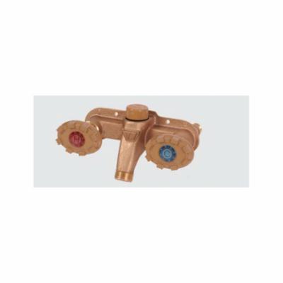 Woodford® 122CM Model 122 Mild Climate Horizontal Mount Hot and Cold Wall Faucet, 1/2 in, Combination Compression x C, 2 x 4 in THK Wall, 125 psi, Domestic