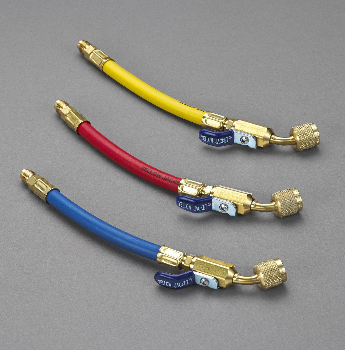 Yellow Jacket® 29980 Adapter Hose, 1/4 in, Ball Valve, 9 in L, 800 psi, Domestic