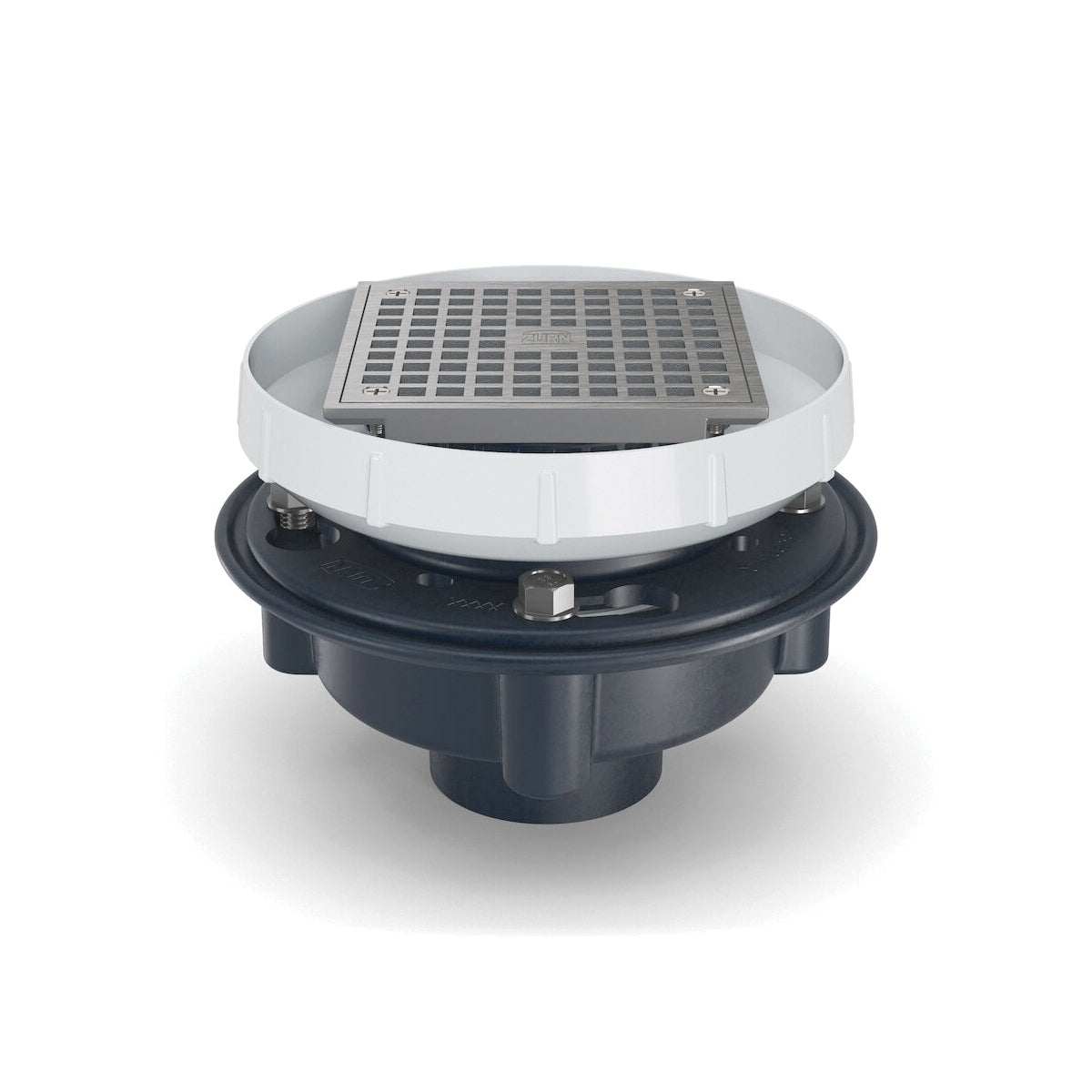 Zurn® EZ1 Adjustable Floor Drain With EZ1™ Technology, Zurn® Adjustable Floor Drain With EZ1™ Technology, 2 x 3 in Outlet, Solvent Weld Connection, 5 in Nickel Bronze Grid, Import