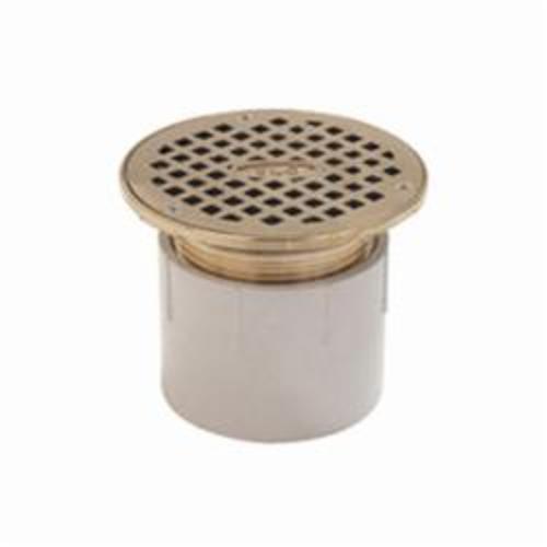 Zurn® Light Commercial® FD2210-PV2 Adjustable Floor Drain, 2 in Outlet, Hub Connection, PVC Drain