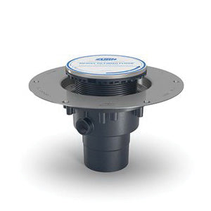 Zurn® FD2-PV2 Adjustable Floor Drain, 2 x 3 in Outlet, Hub Connection, 5 in Dia Nickel Bronze Grid, PVC Drain, Import
