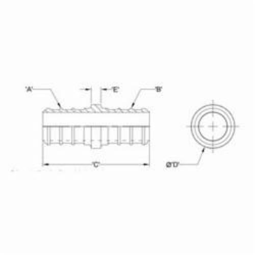 Zurn® QQC88GX Coupling, 2 in Nominal, Barb End Style, Brass