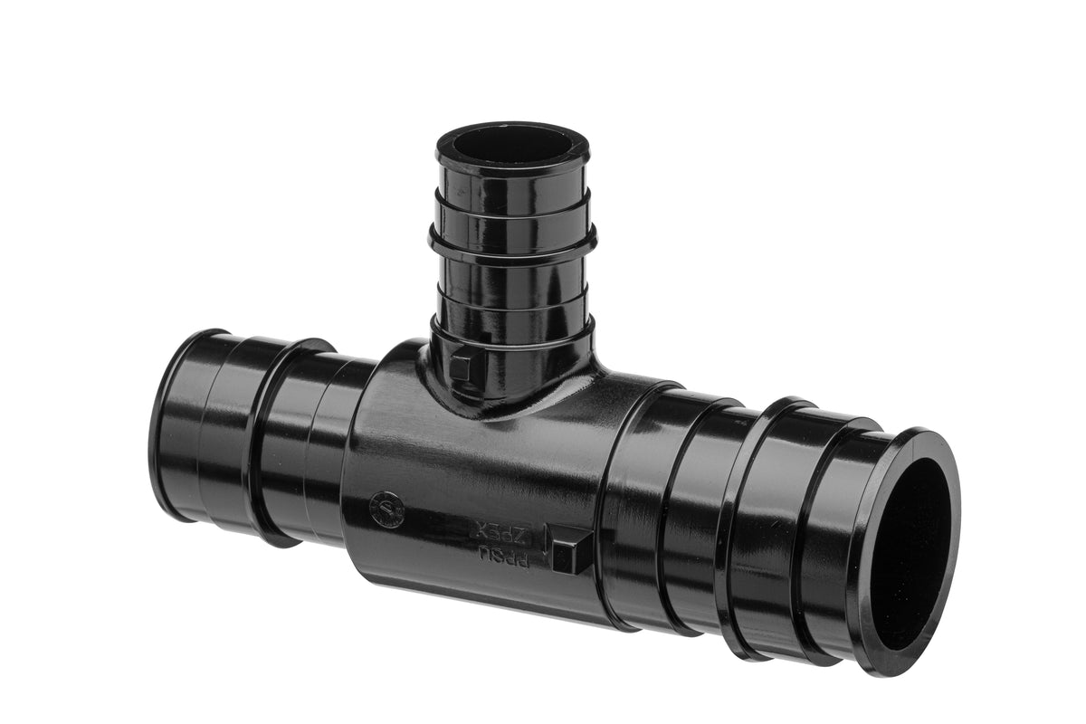 Zurn® QEPT654X Tee, 1-1/4 x 1 x 3/4 in Nominal, F1960 Expansion PEX End Style, CR Polymer
