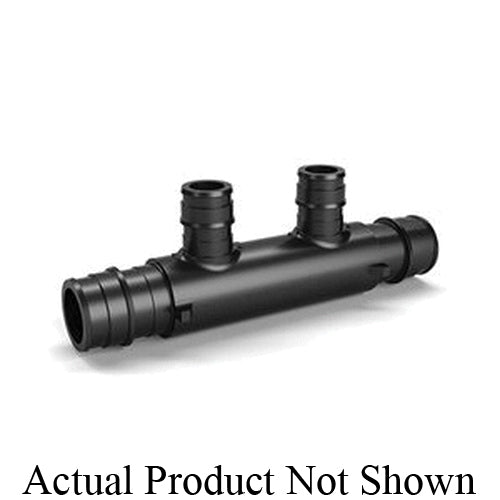 Zurn® QEPMF543-6 Multiport Tee, 1 x 3/4 x (6) 1/2 in Nominal, F1960 Expansion PEX Mains End Style, CR Polymer