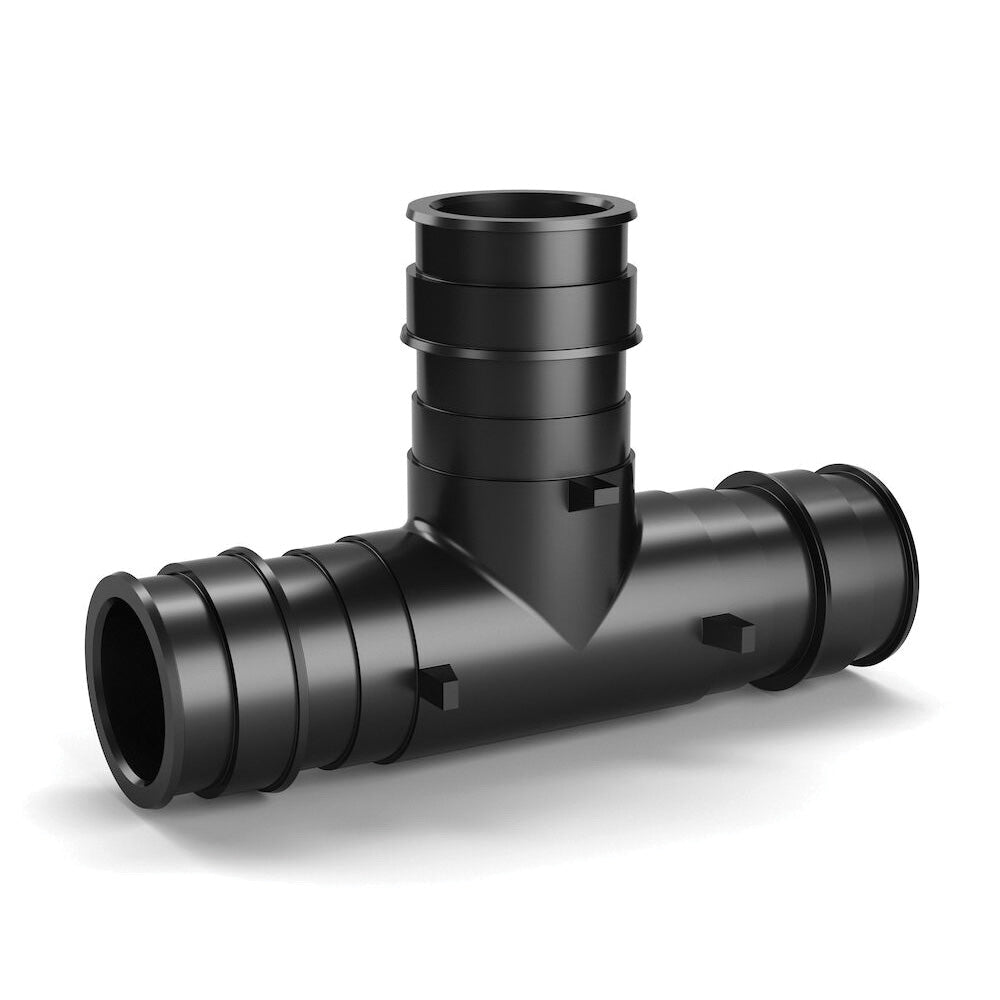 Zurn® QEPT755X Tee, 1-1/2 x 1 x 1 in Nominal, F1960 Expansion PEX End Style, CR Polymer