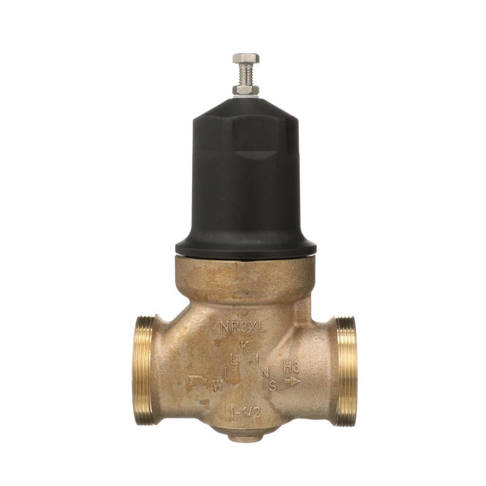 Zurn® Wilkins 114-NR3XL NR3XL Pressure Reducing Valve With Integral By-Pass Check Valve and Strainer, 1-1/4 in Nominal, FNPT Union x FNPT End Style, 400 psi Pressure, Cast Bronze Body, Import