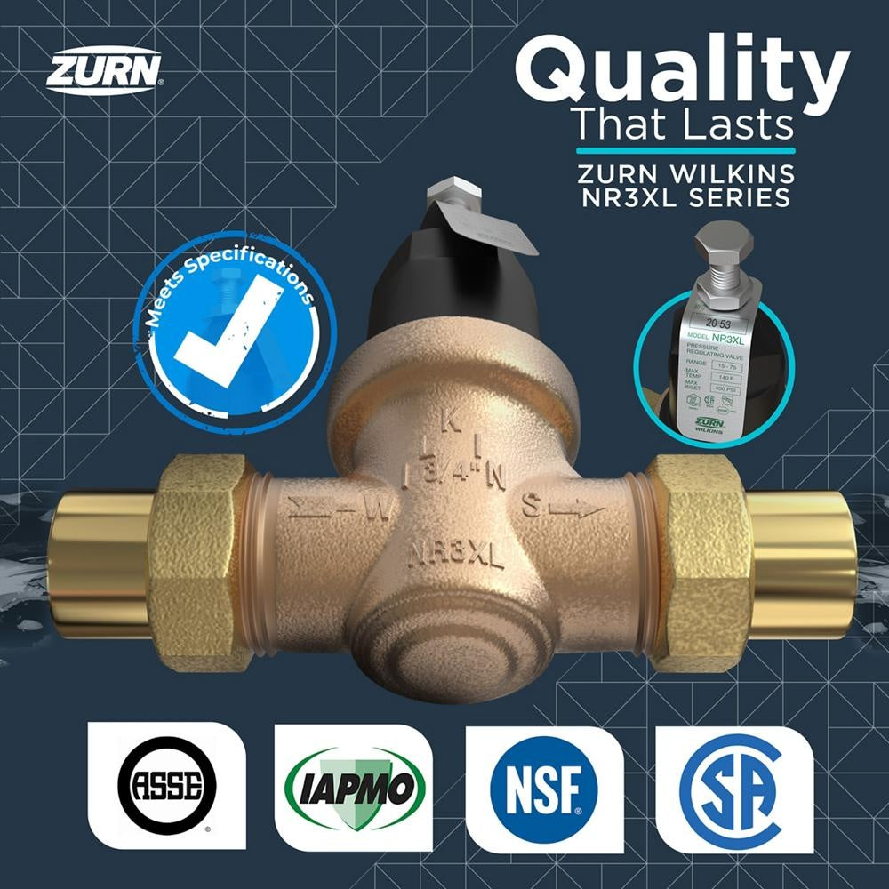 NR3XL - 1-1/2" Pressure Reducing Valve - Cast Bronze
