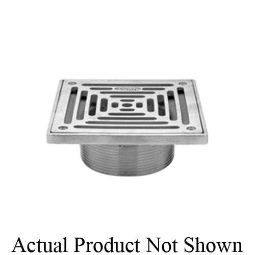 Zurn® ZS400-5SS Type SS Adjustable Strainer Top, Square Pattern, 8-1/2 sq-in Open Area, 3-1/2-8 NPSM, 304 Stainless Steel