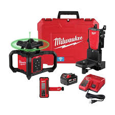 M18™ Green Interior Rotary Laser Level Kit w/ Remote/Receiver & Wall Mount Bracket