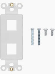 1G 2-PORT WHT DECORA INSERT