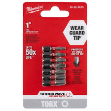 7PC SHOCKWAVE™ Impact Duty TORX® 1” Insert Bit Set