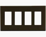 4G BRN DECORA WALL PLATE