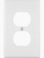 WHITE 1G RECEP PLATE
