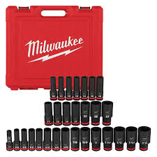 29PC SHOCKWAVE™ Impact Duty 1/2" Drive SAE & Metric Deep 6 Point Socket Set