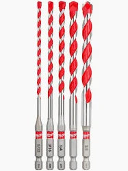 5PC SHOCKWAVE™ Impact Duty Carbide Hammer Drill Bit Set