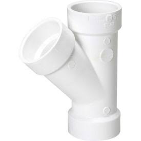 Streamline® 05824 Wye, Fitting/Connector: Wye, 3 in Nominal, Hub End Style, SCH 40/STD, PVC, Domestic