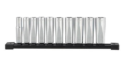 10pc 3/8" Metric Deep Well Sockets with FOUR FLAT™ Sides