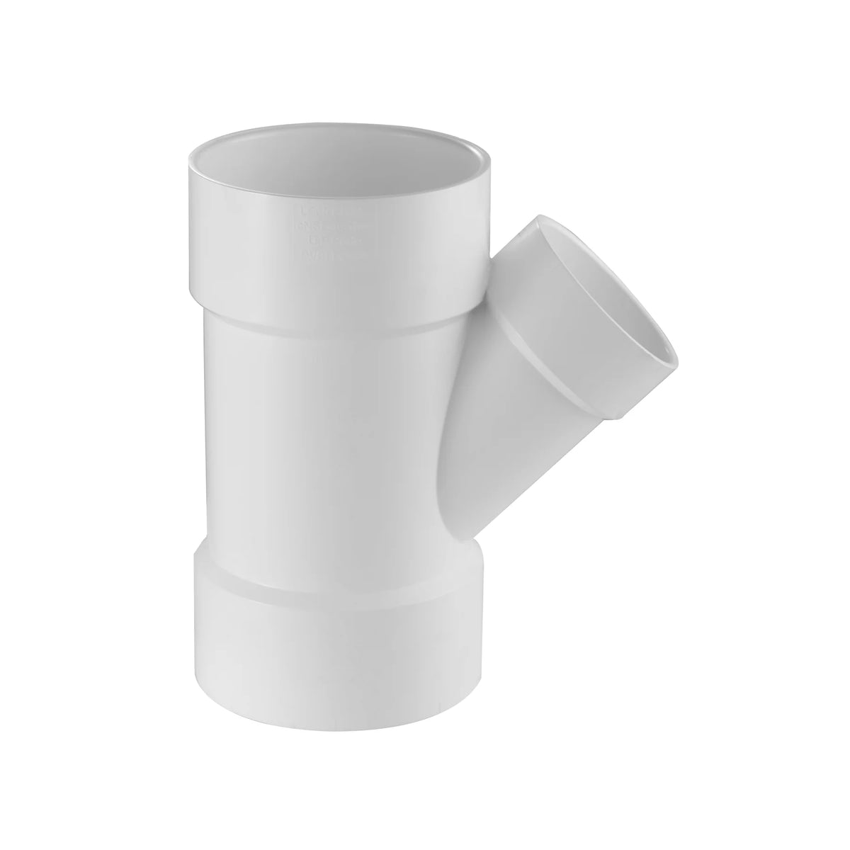 Streamline® 05830 Wye, Wye, 4 x 4 x 3 in Nominal, Hub End Style, SCH 40/STD, PVC, Domestic