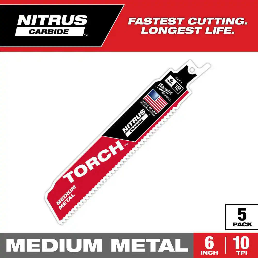 6" 10 TPI Ice Hardened™ SAWZALL® Blades (50 Pk)