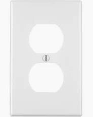 WHITE 1G SINGLE RECEP PLATE