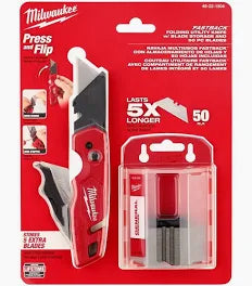 FASTBACK™ Folding Utility Knife with Blade Storage and 50pc Blades