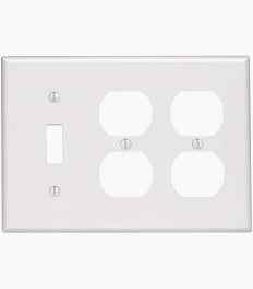 WHITE 3G 1 SWITCH/ 2 DUP/RECEP