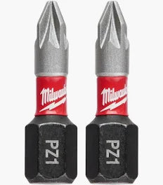 SHOCKWAVE™ Impact Duty 1" Pozidriv #1 Insert Bits (2 PK)