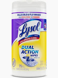 75CT Lysol DualAct Wipe