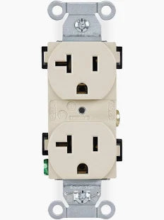 LT ALMND DECORA DUPLEX RECPT