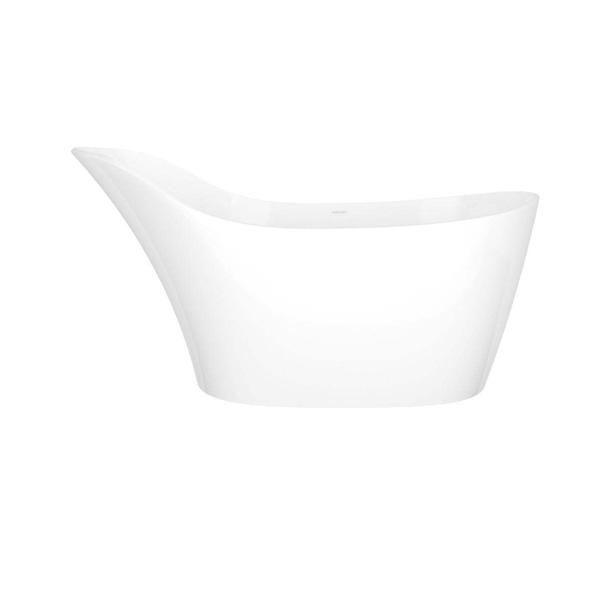 victoria + albert® AML-N-SW-NO Amalfi Freestanding Soaking Bathtub, Curved Shape, 31-1/4 in W, Gloss White, Import