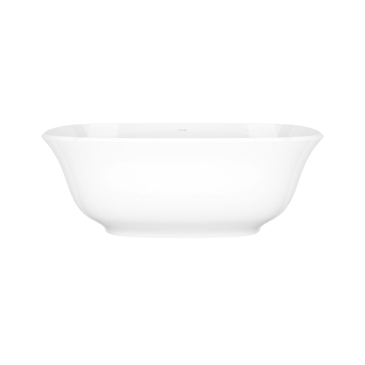 victoria + albert® AMT-N-SW-NO Amiata Freestanding Soaking Bathtub, Curved Shape, 31-1/2 in W, Gloss White, Import