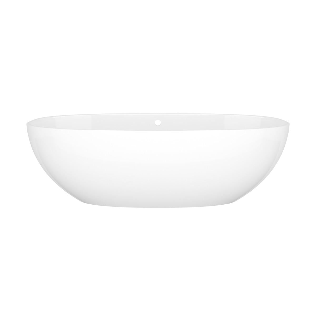 victoria + albert® BA3-N-SW-OF Barcelona 3 Freestanding Soaking Bathtub, Oval Shape, 34 in W, Gloss White, Import