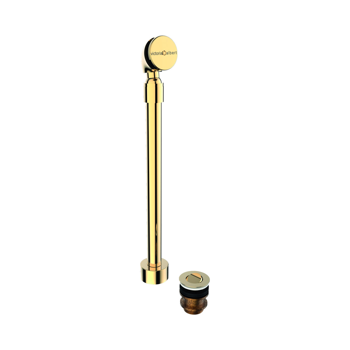 Drain Bathtub Freestanding Installation Box, Brass