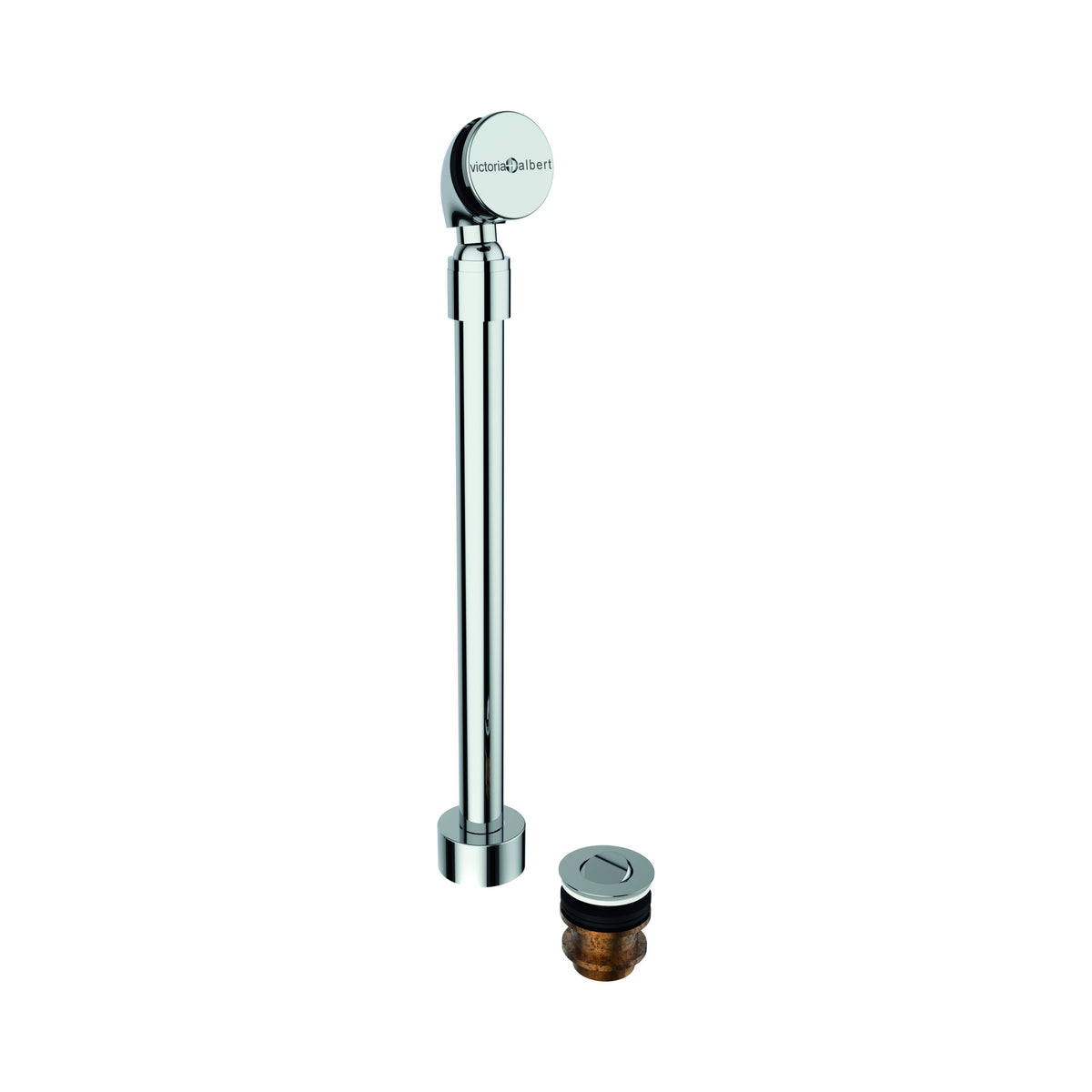 Drain Bathtub Freestanding Installation Box, Polished Chrome
