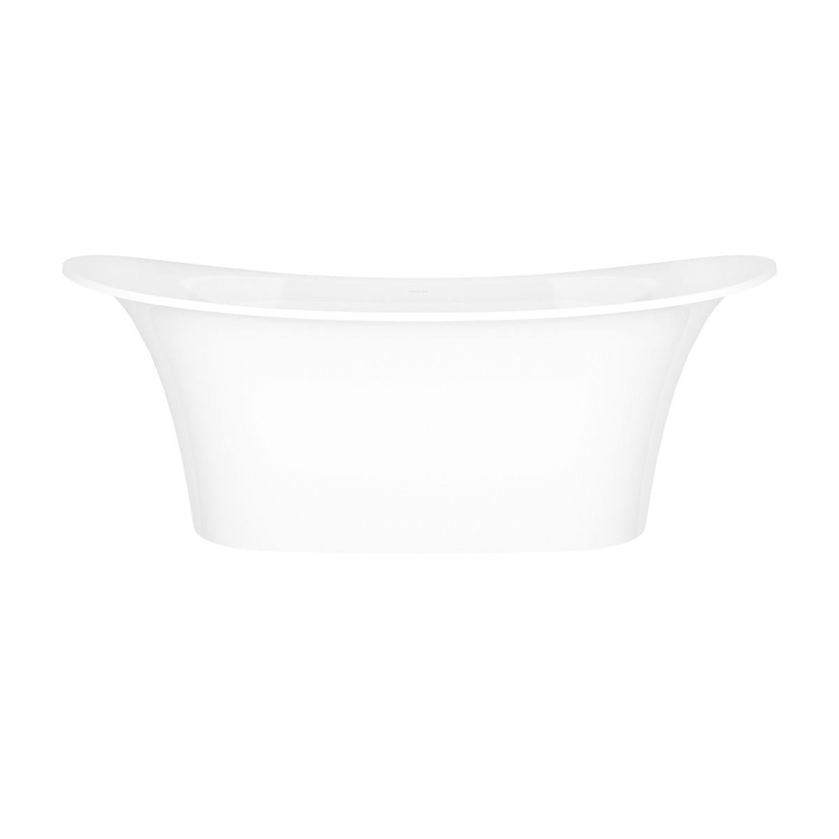 victoria + albert® TOU-N-SW-NO Toulouse Freestanding Soaking Bathtub, Oval Shape, Gloss White, Import