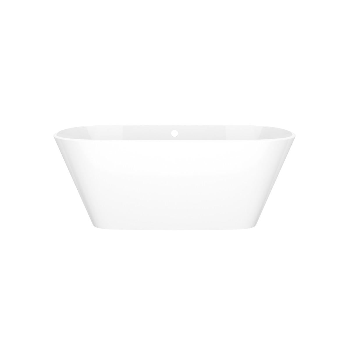 victoria + albert® VET-N-SW-OF Vetralla Freestanding Soaking Bathtub, Oval Shape, 29-1/8 in W, Gloss White, Import