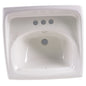 Lucerne Wall-Mount Lavatory Sink with 4-Inch Faucet Holes, White