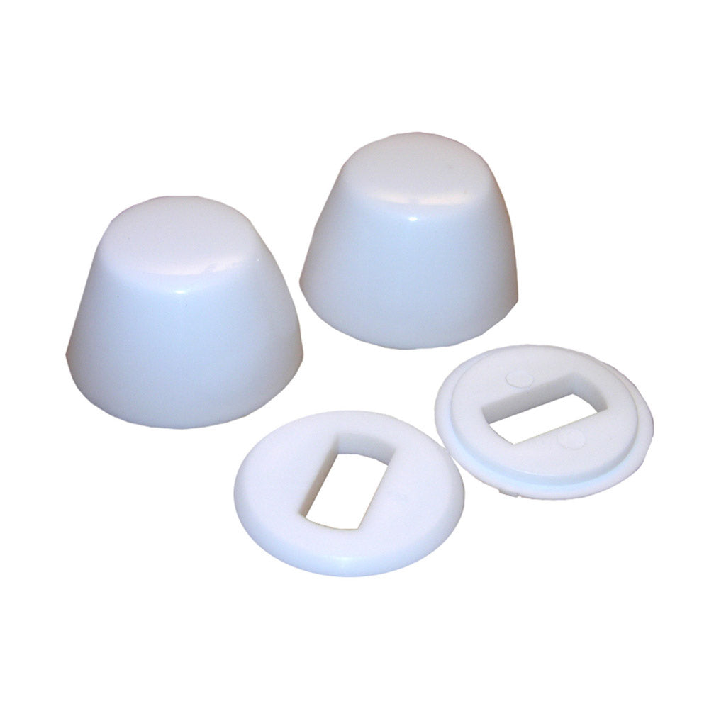 WHT RND TOIL BOLT CAP