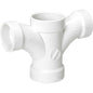 Charlotte Pipe Schedule 40 2 x 2 x 1-1/2 PVC Reducing Double Fixture Fitting Tee