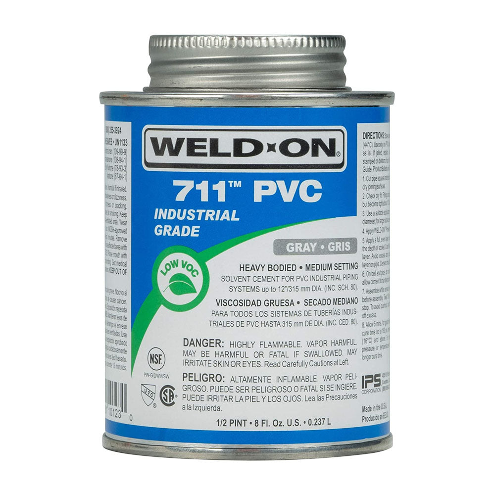 1/2PINT 711 PVC GLUE GRAY IPS