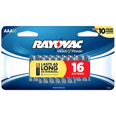RAYO 16PK AAA Battery