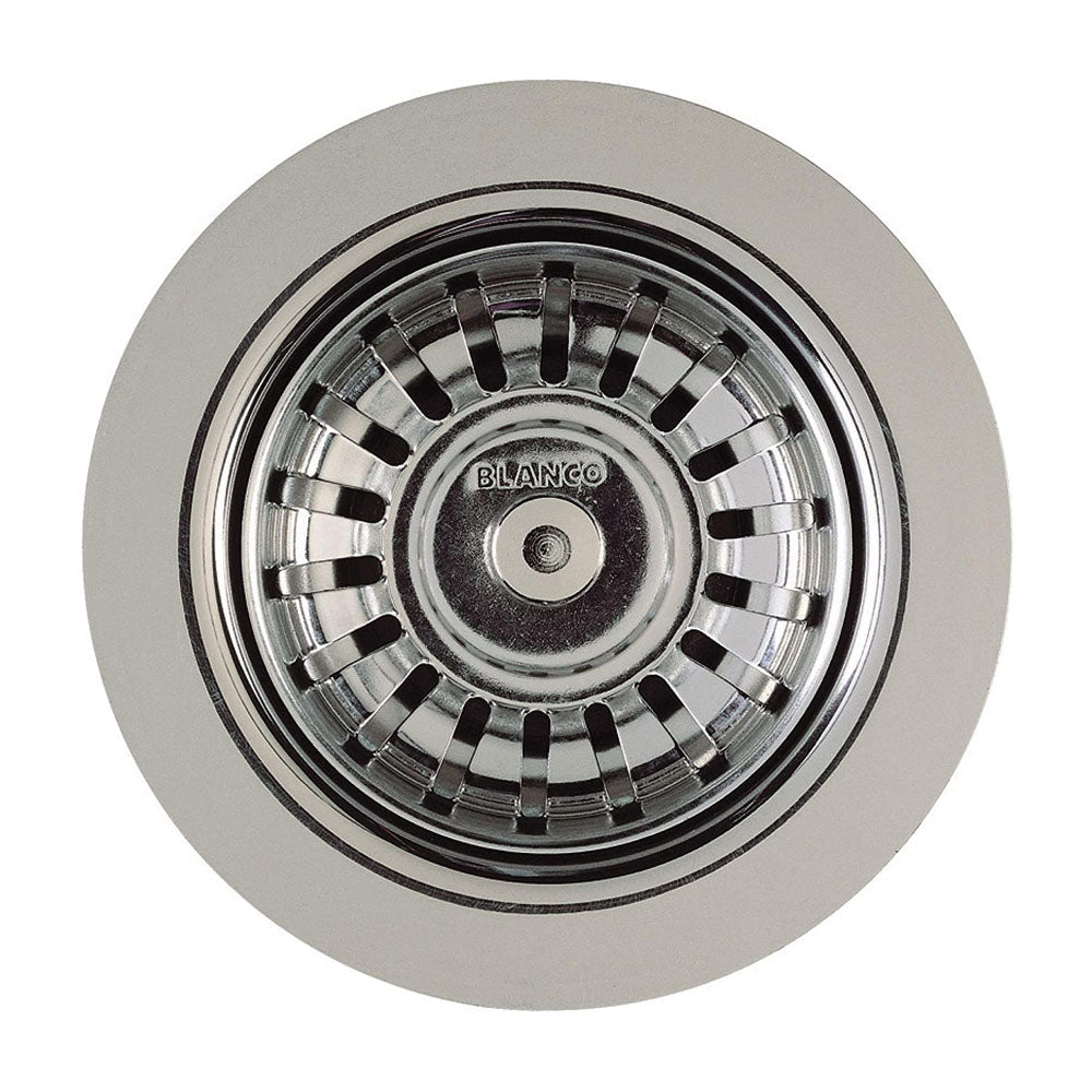 Polished Chrome Kitchen Drain Basket Strainer - 3.5"